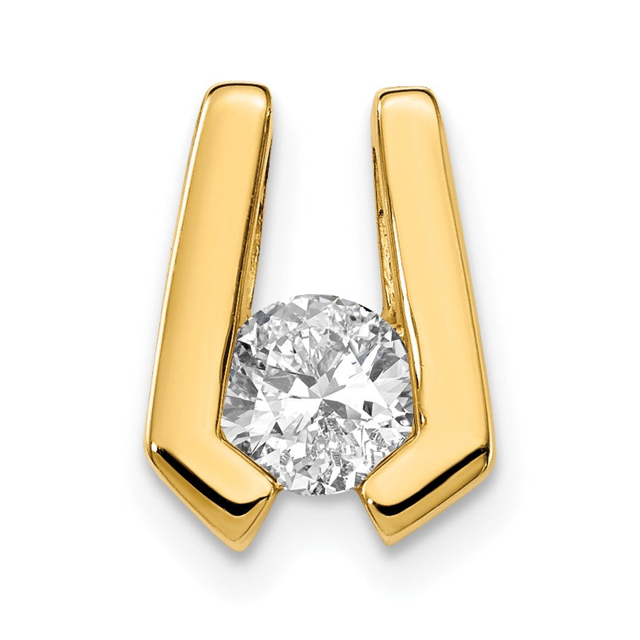 14k Complete AA 4.5mm Diamond Slide Fits up to 2mm Regular/3mm Fancy or Reversible Omega