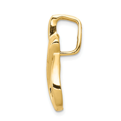 14k Peg-set AAA Diamond Semi-Mount Slide Fits up to 6mm Regular/8mm Fancy or Reversible Omega