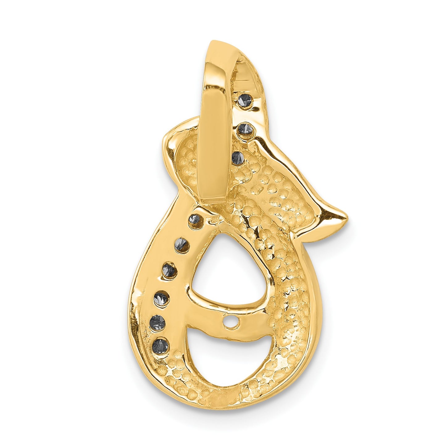 14k Peg-set A Diamond Semi-Mount Slide Fits up to 6mm Regular/8mm Fancy or Reversible Omega