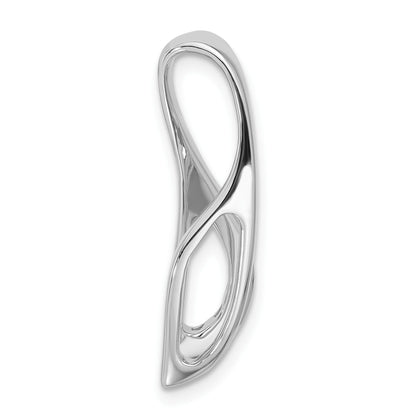 14k White Gold Peg-Set and Channel Diamond Slide Mounting Fits up to 8mm Regular/6mm Fancy or Reversible Omega