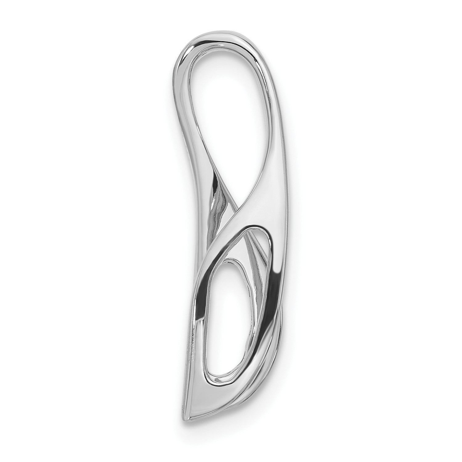 14k White Gold Peg-Set and Channel Diamond Slide Mounting Fits up to 4mm Regular/6mm Fancy or Reversible Omega
