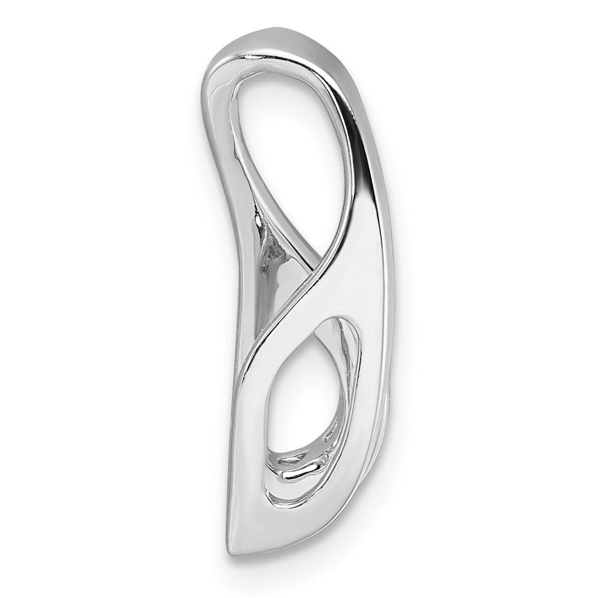 14k White Gold Peg-Set and Channel Diamond Slide Mounting Fits up to 2mm Regular/6mm Fancy or Reversible Omega