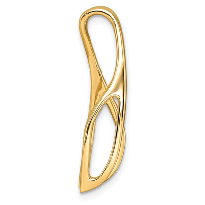 14k Peg-Set Diamond Slide Mounting Fits up to 6mm Regular/8mm Fancy or Reversible Omega