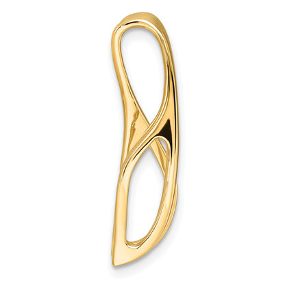 14k Peg-Set Diamond Slide Mounting Fits up to 6mm Regular/8mm Fancy or Reversible Omega