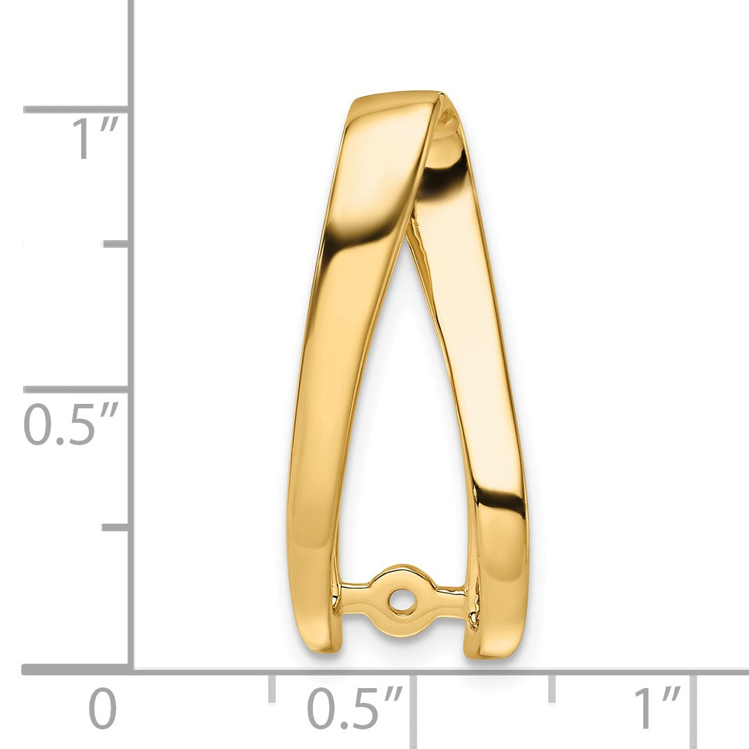 14k Peg-Set Diamond Slide Mounting Fits up to 6mm Regular/8mm Fancy or Reversible Omega