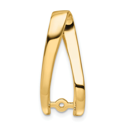 14k Peg-Set Diamond Slide Mounting Fits up to 6mm Regular/8mm Fancy or Reversible Omega