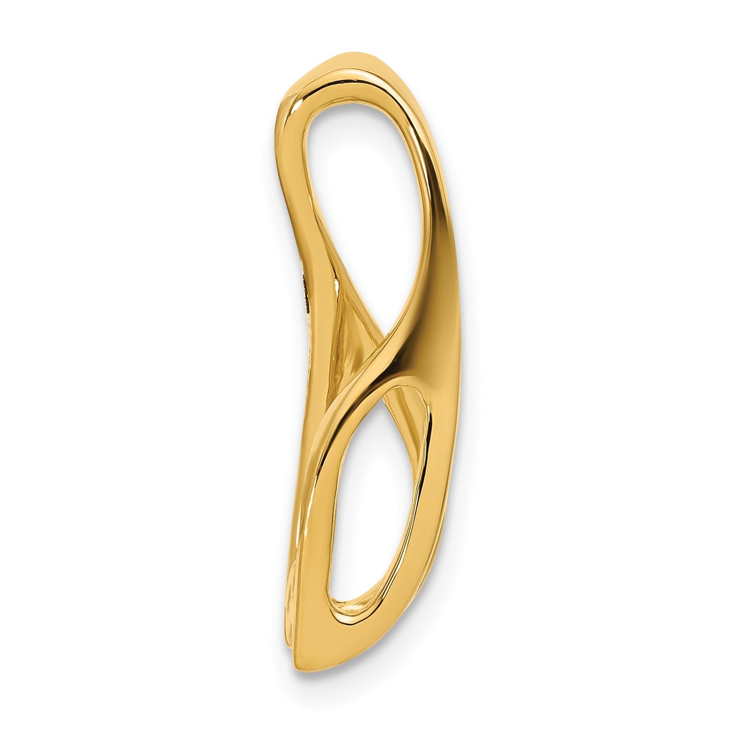 14k Peg-Set Diamond Slide Mounting Fits up to 4mm Regular/6mm Fancy or Reversible Omega