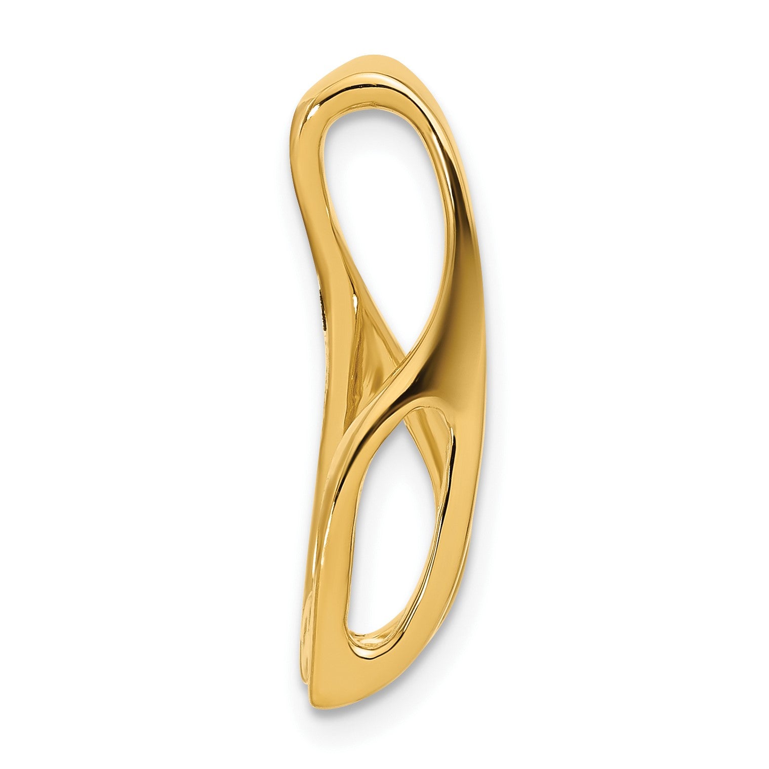 14k Peg-Set Diamond Slide Mounting Fits up to 4mm Regular/6mm Fancy or Reversible Omega