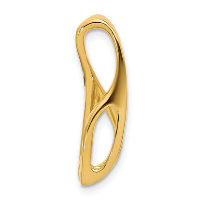 14k Peg-Set Diamond Slide Mounting Fits up to 4mm Regular/6mm Fancy or Reversible Omega