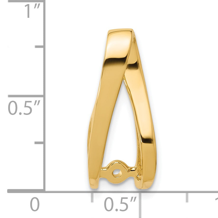14k Peg-Set Diamond Slide Mounting Fits up to 4mm Regular/6mm Fancy or Reversible Omega