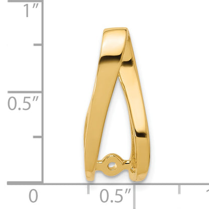 14k Peg-Set Diamond Slide Mounting Fits up to 4mm Regular/6mm Fancy or Reversible Omega