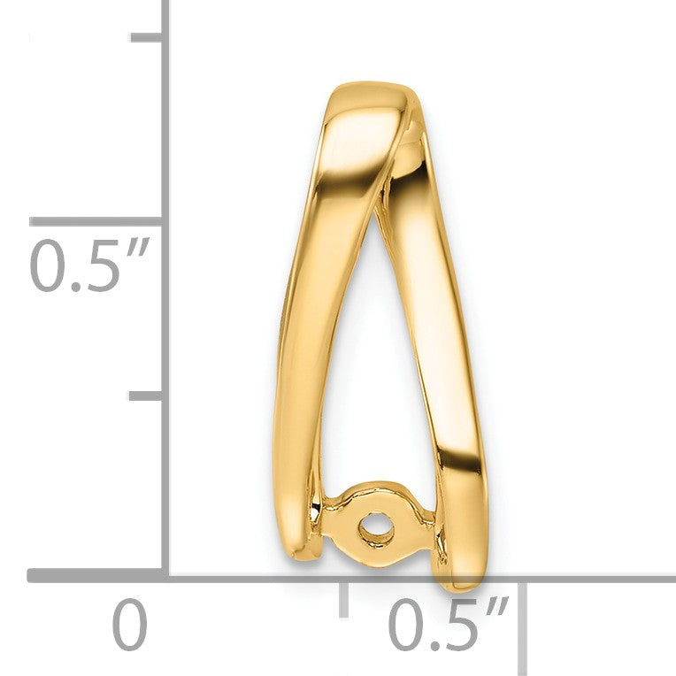 14k Peg-Set Diamond Slide Mounting Fits up to 2mm Regular/6mm Fancy or Reversible Omega