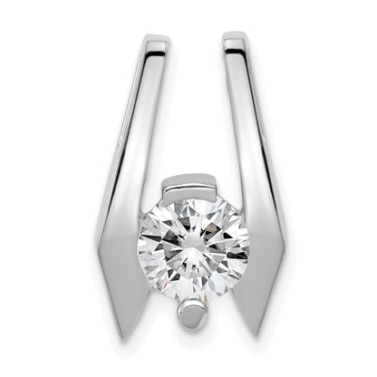 14k White Gold Holds 6.5mm Stone Slide Mounting Fits up to 2mm Regular/5mm Fancy or Reversible Omega