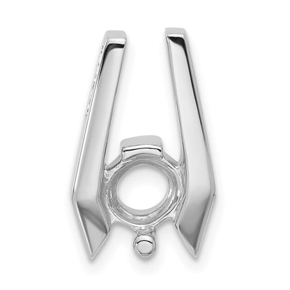 14k White Gold Holds 6.5mm Stone Slide Mounting Fits up to 2mm Regular/5mm Fancy or Reversible Omega