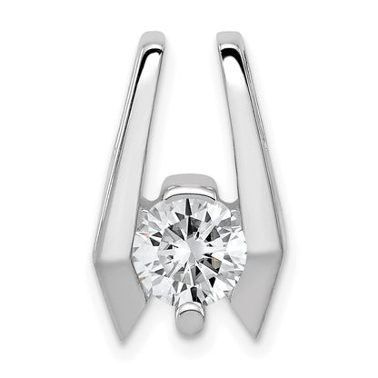 14k White Gold Holds 5.75mm Stone Slide Mounting Fits up to 2mm Regular/5mm Fancy or Reversible Omega