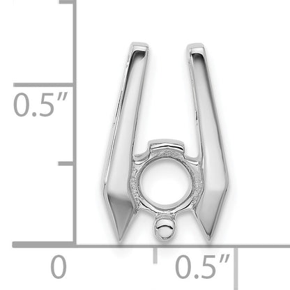 14k White Gold Holds 5.75mm Stone Slide Mounting Fits up to 2mm Regular/5mm Fancy or Reversible Omega