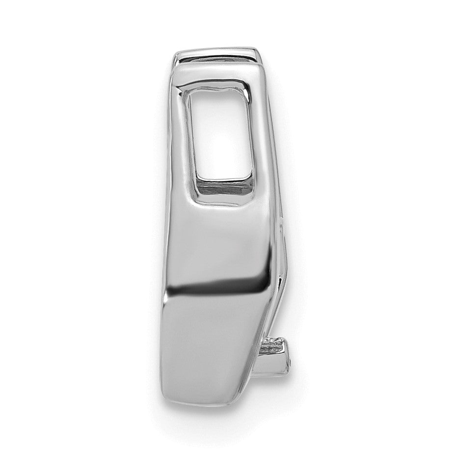 14k White Gold Holds 5.25mm Stone Slide Mounting Fits up to 3mm Fancy or Reversible Omega Only