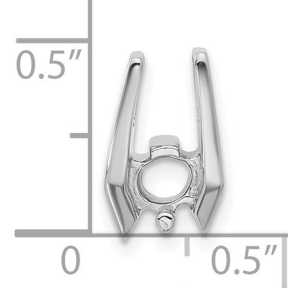 14k White Gold Holds 5.25mm Stone Slide Mounting Fits up to 3mm Fancy or Reversible Omega Only