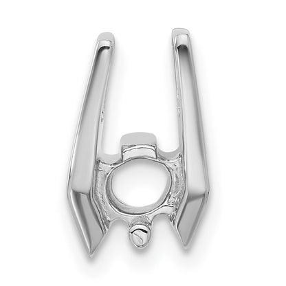 14k White Gold Holds 5.25mm Stone Slide Mounting Fits up to 3mm Fancy or Reversible Omega Only
