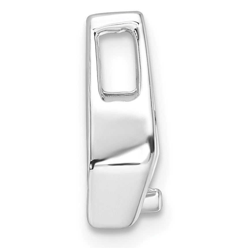 14k White Gold Holds 4.75mm Stone Slide Mounting Fits up to 3mm Fancy or Reversible Omega Only