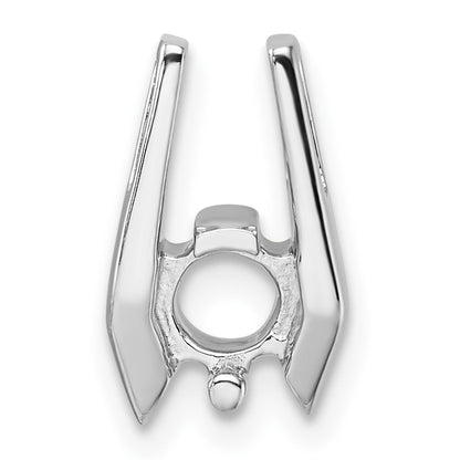 14k White Gold Holds 4.75mm Stone Slide Mounting Fits up to 3mm Fancy or Reversible Omega Only