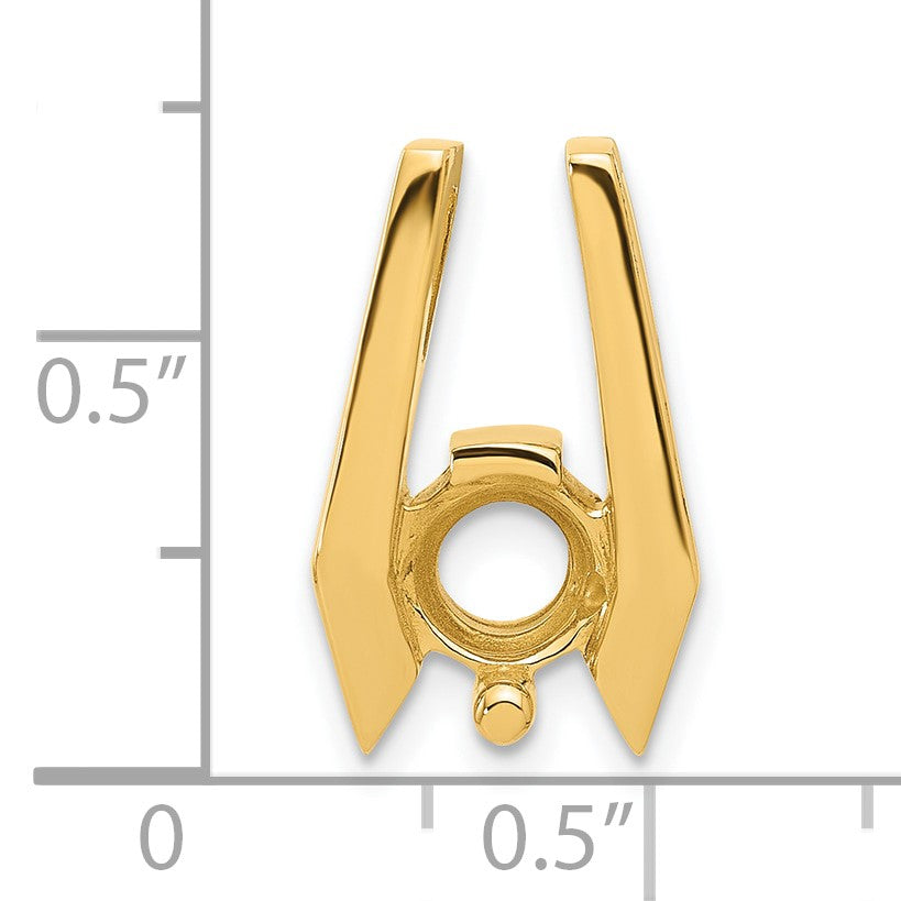 14k Holds 6.5mm Stone Slide Mounting Fits up to 2mm Regular/5mm Fancy or Reversible Omega