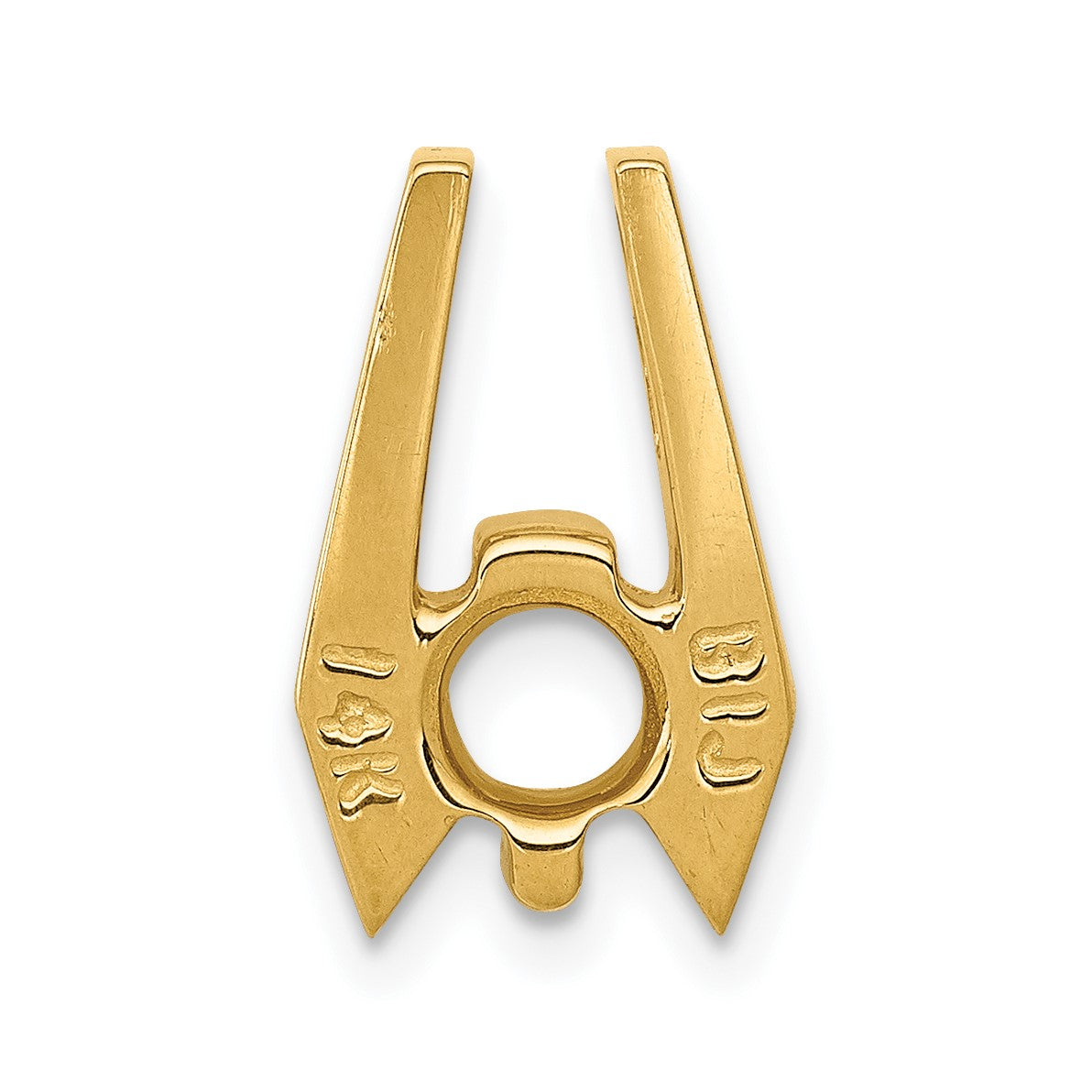 14k Holds 5.75mm Stone Slide Mounting Fits up to 2mm Regular/5mm Fancy or Reversible Omega