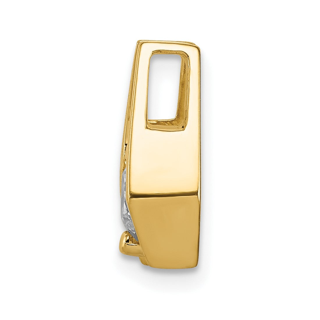 14k Complete AA 5.25mm Diamond Slide Fits up to 3mm Fancy or Reversible Omega Only