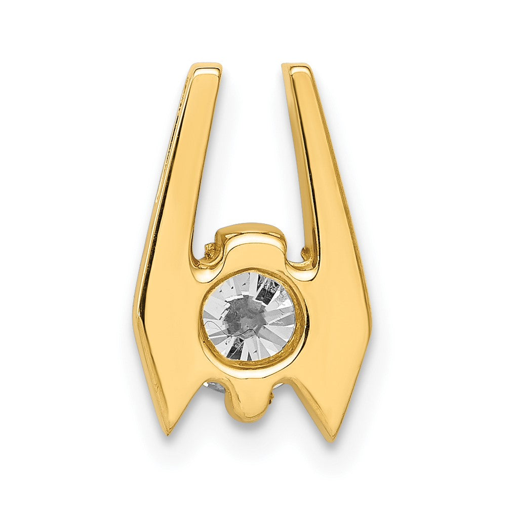 14k Complete AA 5.25mm Diamond Slide Fits up to 3mm Fancy or Reversible Omega Only