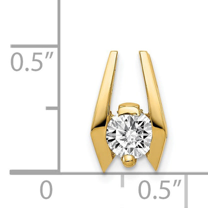 14k Complete AA 5.25mm Diamond Slide Fits up to 3mm Fancy or Reversible Omega Only