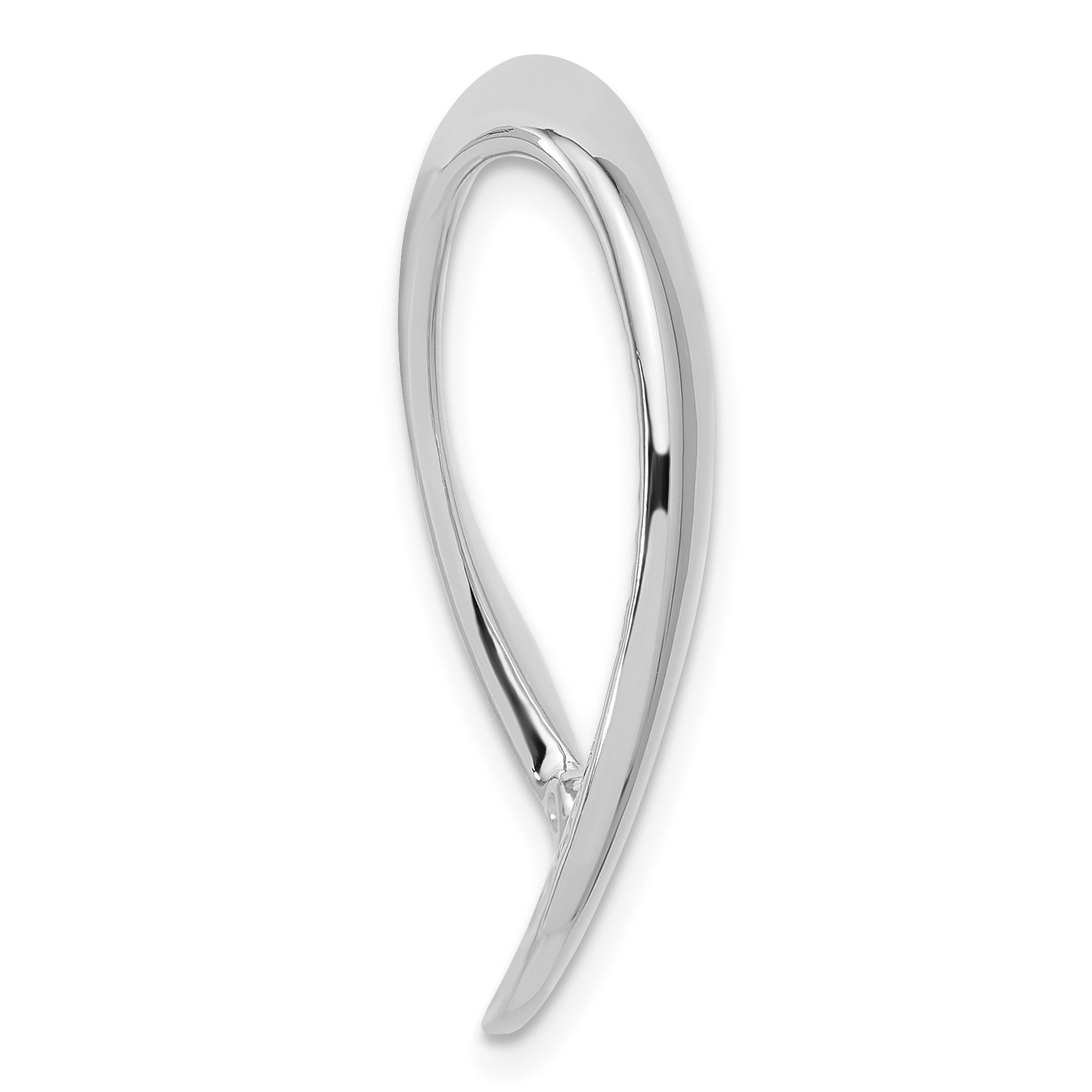 14k White Gold Fancy Peg-Set Diamond Slide Mounting Fits up to 10mm Regular/Fancy/Reversible Omega