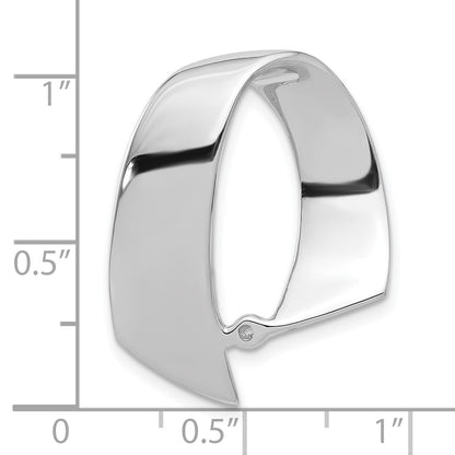 14k White Gold Fancy Peg-Set Diamond Slide Mounting Fits up to 10mm Regular/Fancy/Reversible Omega