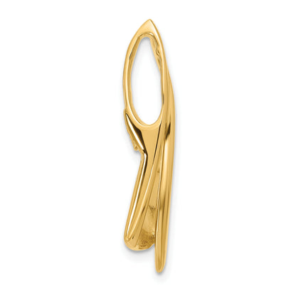 14k Peg-Set Diamond Slide Mounting Fits up to 2mm Regular/6mm Fancy or Reversible Omega
