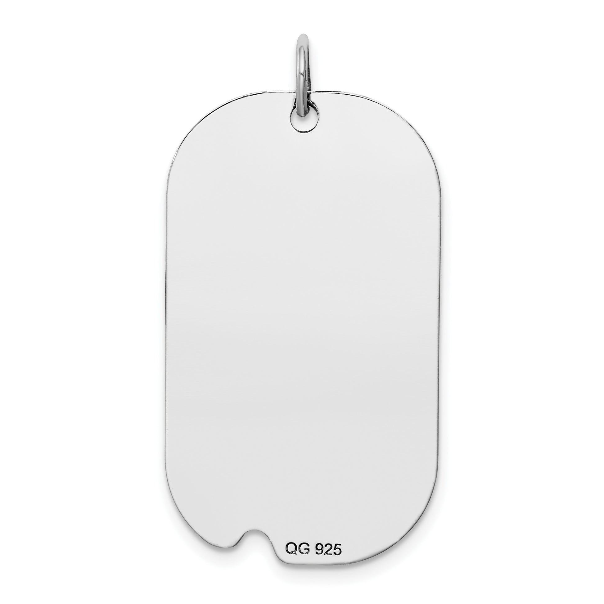 Sterling Silver Rhodium-plated U.S. Navy Dog Tag