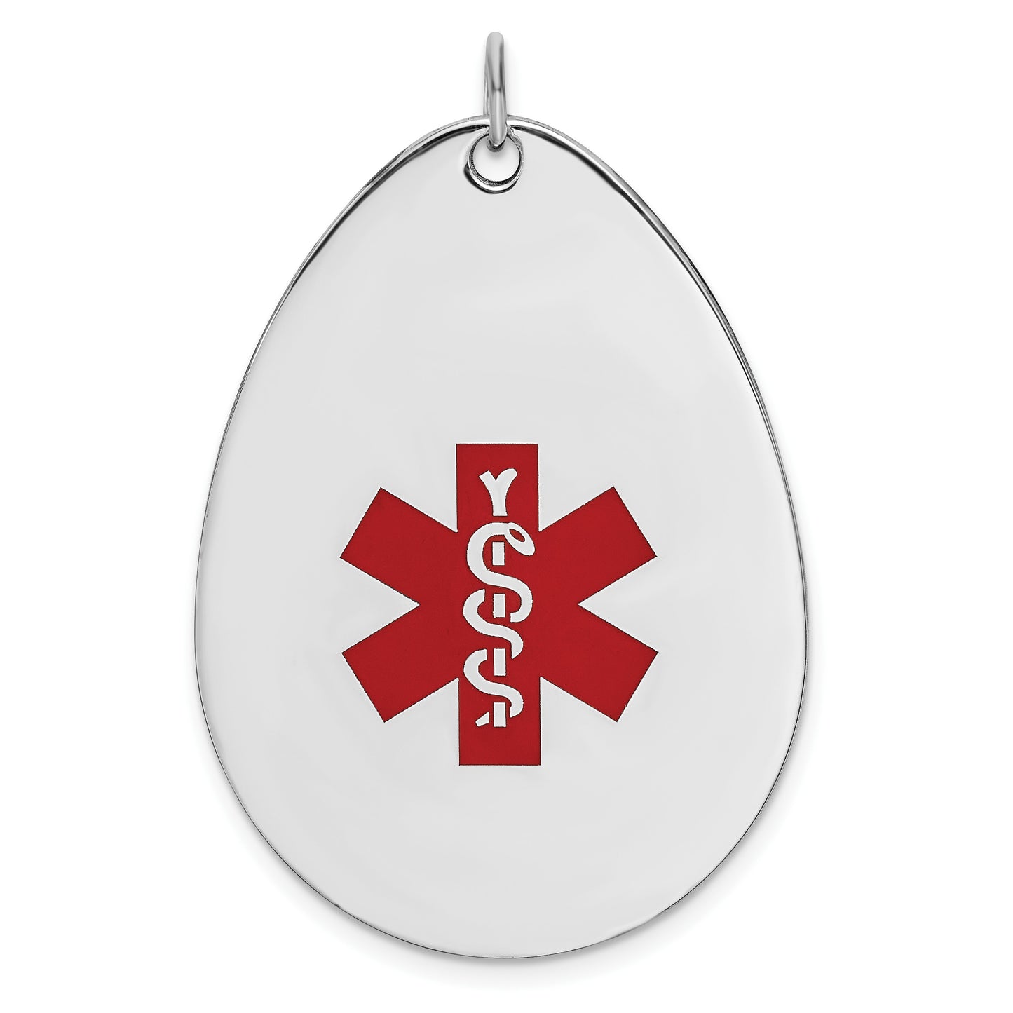Sterling Silver Rhodium-plated Medical Jewelry Pendant