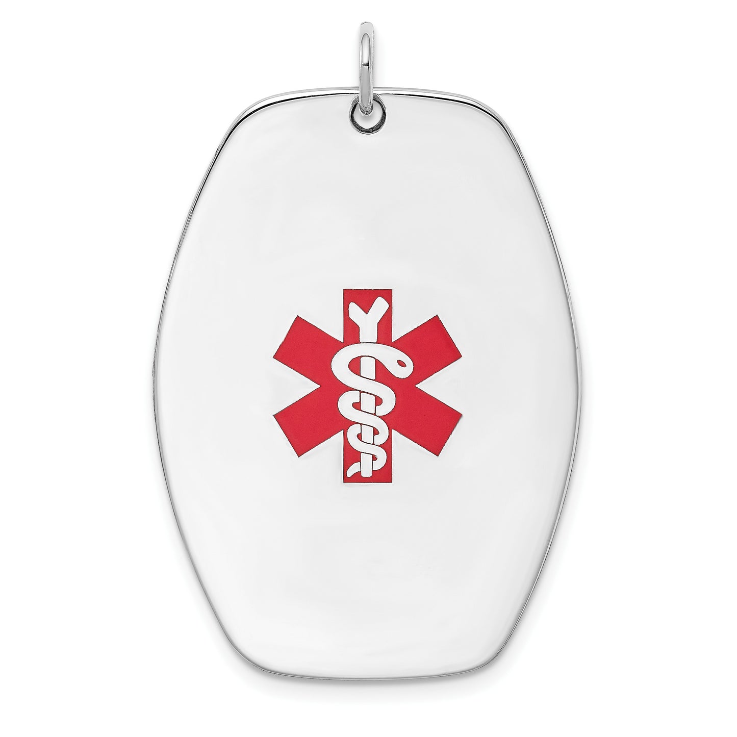 Sterling Silver Rhodium-plated Medical Jewelry Pendant