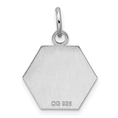 Sterling Silver Rhodium-plated Medical Jewelry Pendant