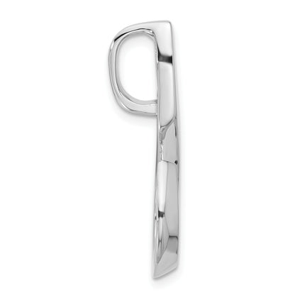 14k White Gold Fancy Peg-Set Diamond Slide Mounting Fits up to 6mm Regular/Fancy/Reversible Omega