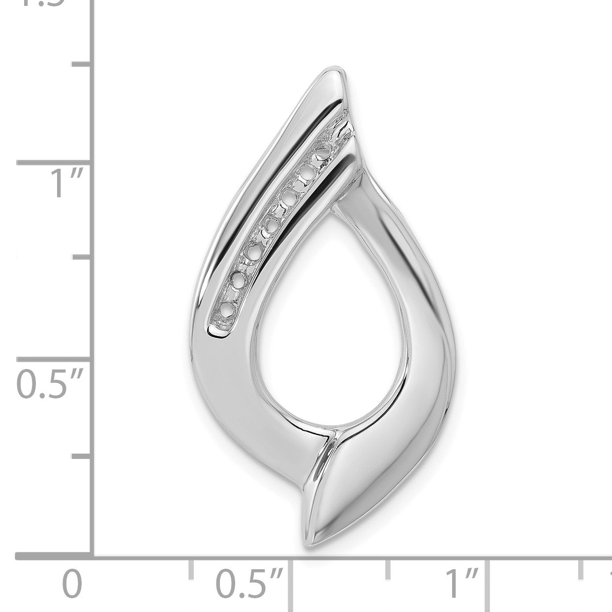 14k White Gold Holds 7-1.9mm Stones Slide Mounting Fits up to 6mm Regular/8mm Fancy or Reversible Omega