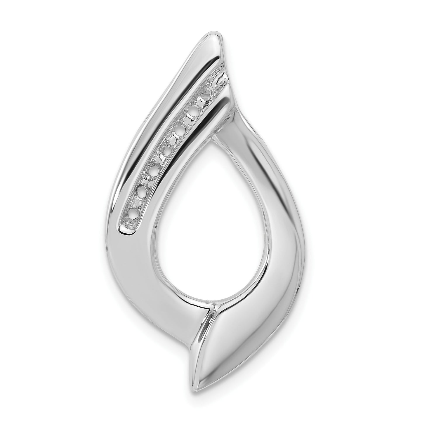 14k White Gold Holds 7-1.9mm Stones Slide Mounting Fits up to 6mm Regular/8mm Fancy or Reversible Omega