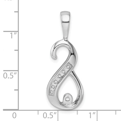 14k White Gold Holds 6-1.9mm Stones and Peg-Set Slide Mounting Fits up to 4mm Regular/6mm Fancy or Reversible Omega