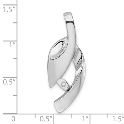 14k White Gold Fancy Peg-Set Diamond Slide Mounting Fits up to 4mm Regular/6mm Fancy or Reversible Omega
