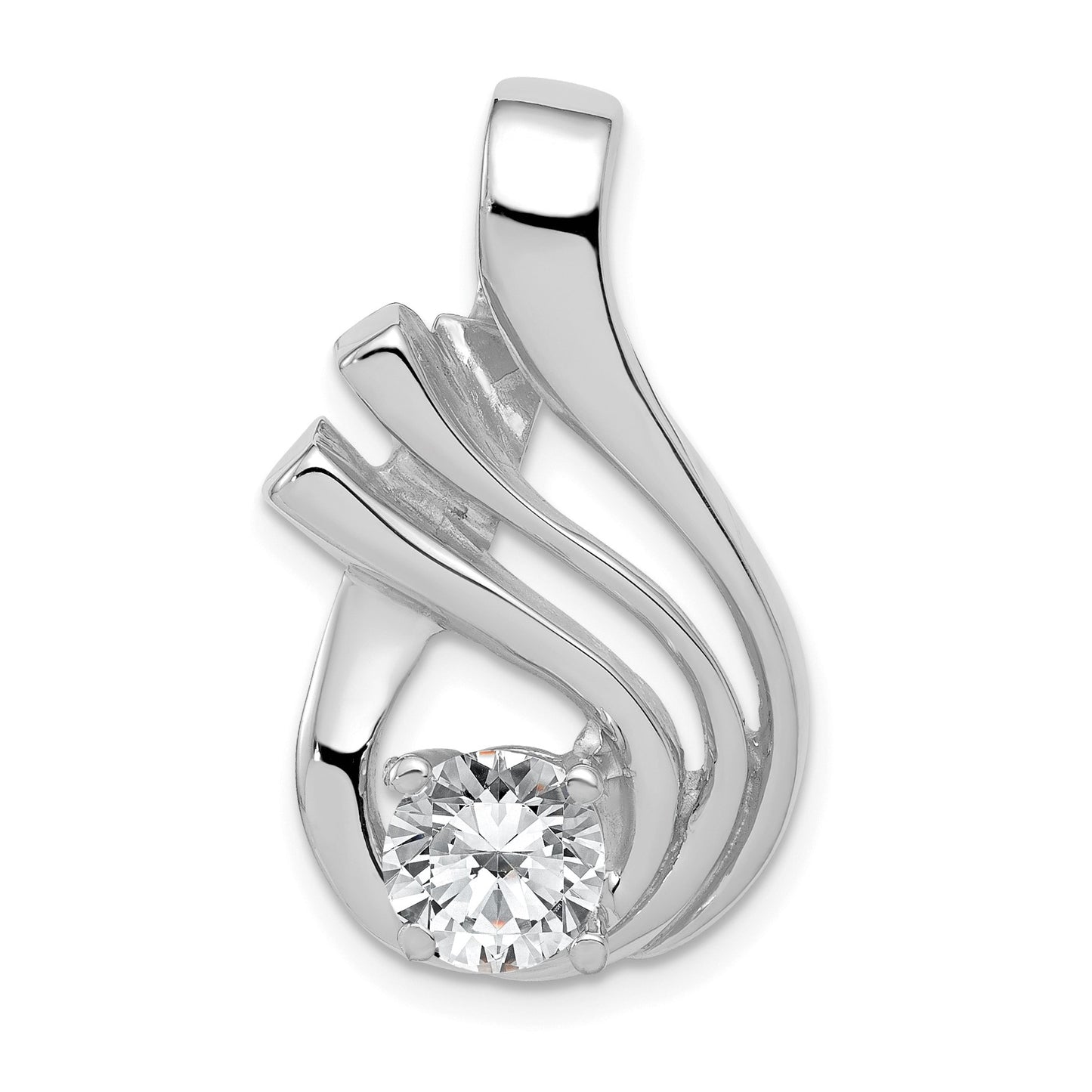 14k White Gold Holds 6mm Stone Fancy Slide Mounting Fits up to 4mm Regular/6mm Fancy or Reversible Omega