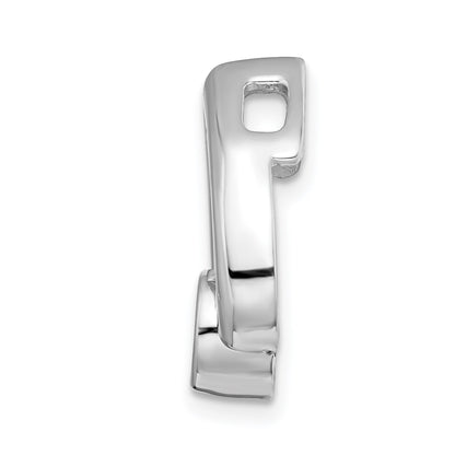 14k White Gold Holds 5mm Stone Teardrop Chain Slide Mounting