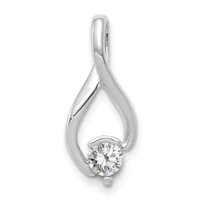 14k White Gold Holds 4mm Stone Fancy Slide Mounting Fits up to 2mm Regular/5mm Fancy or Reversible Omega