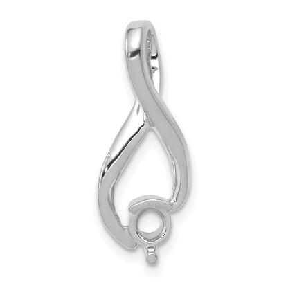 14k White Gold Holds 4.5mm Stone Fancy Slide Mounting Fits up to 2mm Regular/6mm Fancy or Reversible Omega