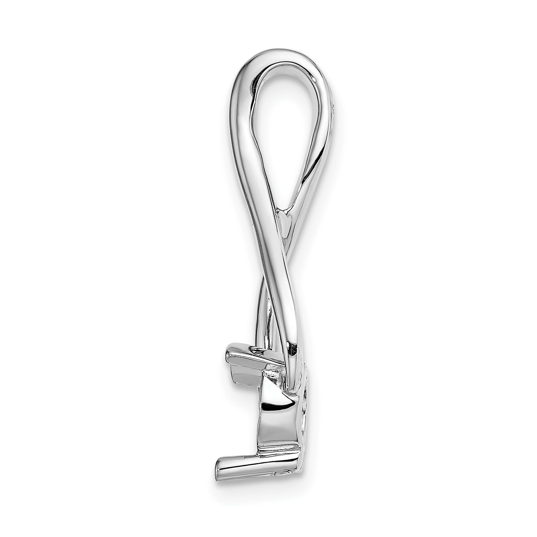 14k White Gold Holds 5.8mm Stone Fancy Slide Mounting Fits up to 2mm Regular/6mm Fancy or Reversible Omega