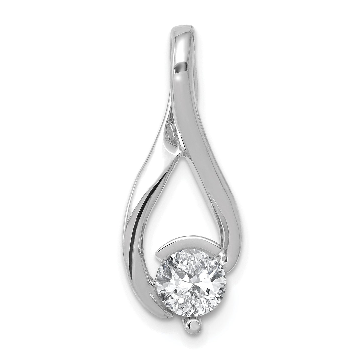14k White Gold Holds 5.8mm Stone Fancy Slide Mounting Fits up to 2mm Regular/6mm Fancy or Reversible Omega