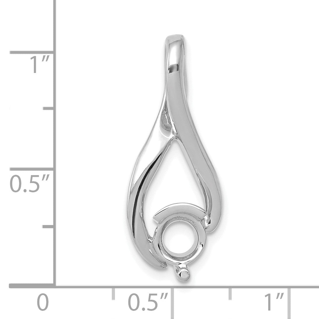 14k White Gold Holds 5.8mm Stone Fancy Slide Mounting Fits up to 2mm Regular/6mm Fancy or Reversible Omega