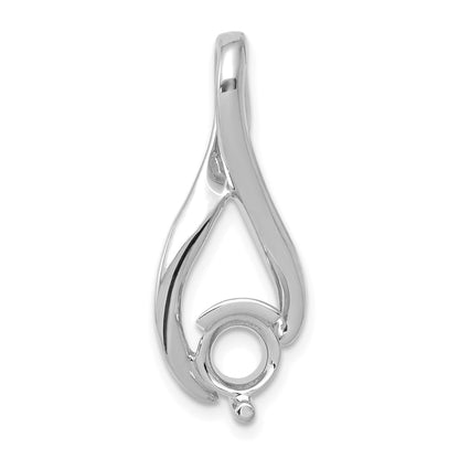 14k White Gold Holds 5.8mm Stone Fancy Slide Mounting Fits up to 2mm Regular/6mm Fancy or Reversible Omega